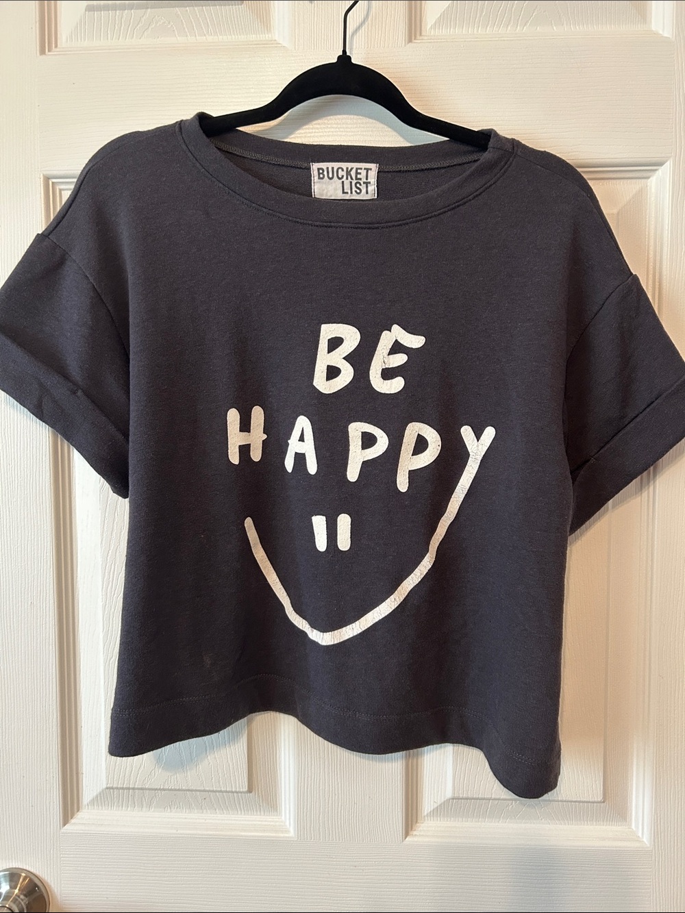BUCKETLIST Black Tee with White Graphic